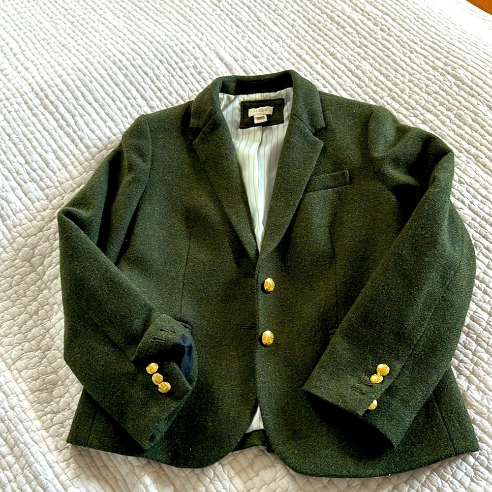 J CREW LODEN GREEN BLAZER